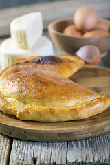 Image showing Georgian cheese pie - khachapuri.