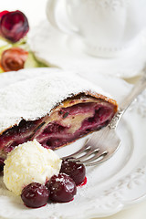 Image showing Cherry strudel.