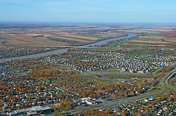 Image showing Aerial view of residential area