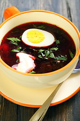 Image showing Beet soup.