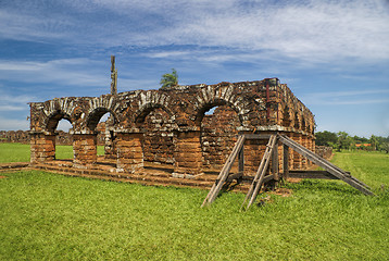 Image showing Encarnacion and jesuit ruins in Paraguay