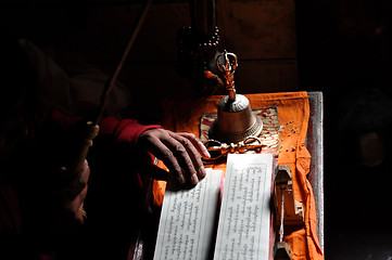 Image showing Monk in Lamayuru