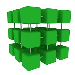 Image showing Structure constructed from cubes