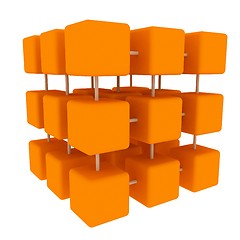 Image showing Structure constructed from cubes
