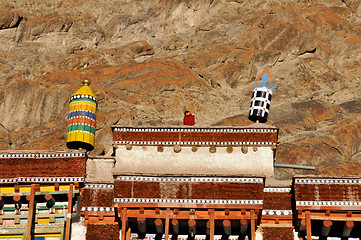 Image showing Monk in Hemis monastery