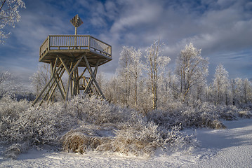 Image showing Wooden look-out