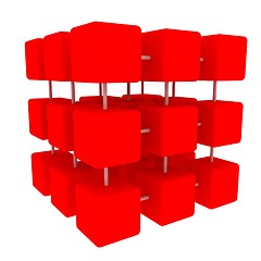 Image showing Structure constructed from cubes