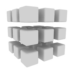 Image showing Structure constructed from cubes