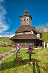 Image showing Wooden church in Uli?ské Krivé