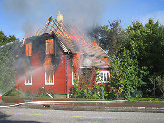 Image showing House on fire