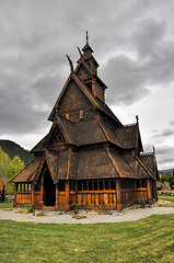 Image showing Gol, wooden church in Norway