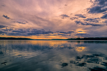 Image showing Reflected sunset