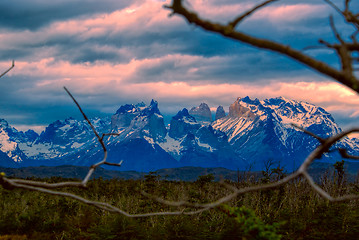 Image showing Torres del Paine evening