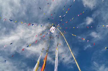 Image showing Buddhist prayer flags in Nepal