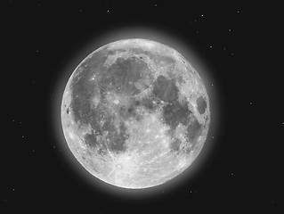 Image showing Moon and stars