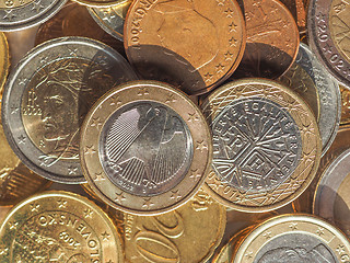 Image showing Euro coins