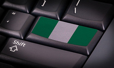 Image showing Flag on keyboard