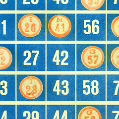 Image showing Blue bingo card isolated