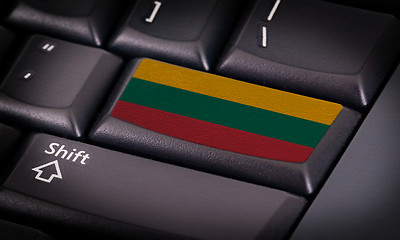 Image showing Flag on keyboard