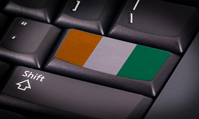 Image showing Flag on keyboard