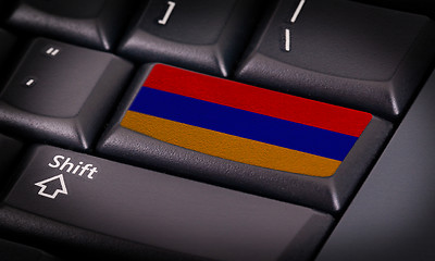 Image showing Flag on keyboard