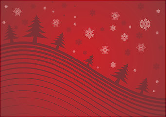 Image showing red christmas background