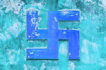 Image showing NHA TRANG, VIETNAM 31 JULY 2012 - Swastika symbol on an ancient 