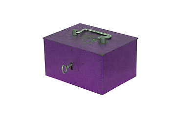 Image showing Purple moneybox isolated