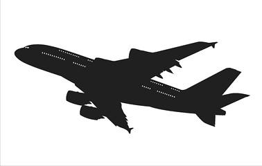 Image showing airliner silhouette