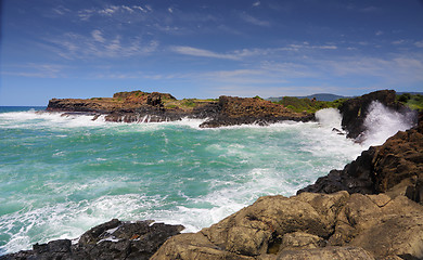 Image showing Ocean Swell Bombo Headlands Kiama