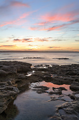 Image showing A very beautiful sunset Murrays Beach Jervis Bay