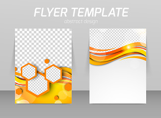 Image showing Abstract flyer template design