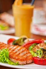 Image showing salmon steak