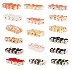 Image showing Set of sushi