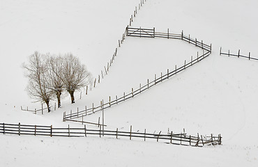 Image showing countryside in winter time