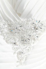 Image showing Beautiful wedding dress detail