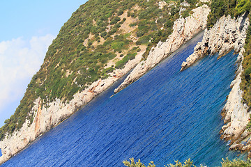 Image showing Turquoise sea in Croatia Vis Island