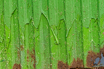 Image showing Green fence