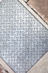 Image showing Sidewalk Metal Diamond Plate