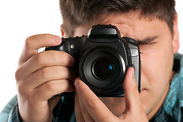 Image showing Male Photographer Shooting