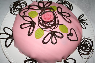 Image showing Marzipan gateau 