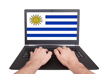 Image showing Hands working on laptop, Uruguay