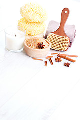 Image showing cinnamon bath salt