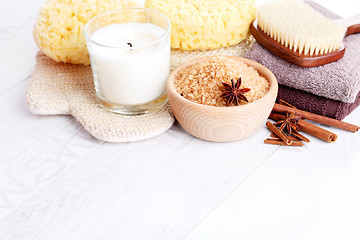 Image showing cinnamon bath salt