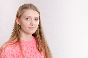 Image showing Portrait of young girl on a light background