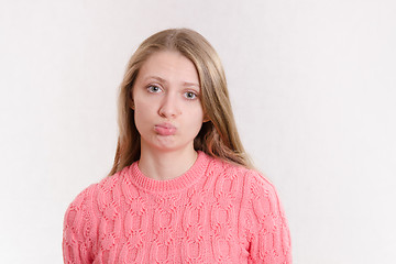 Image showing Sad young girl