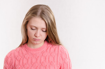 Image showing Upset young girl