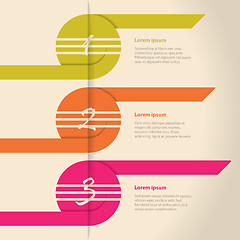 Image showing Curling color arrows infographic design