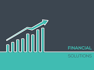 Image showing Financial solutions background for businesses with chart