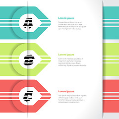 Image showing Vivid colored arrows infographics